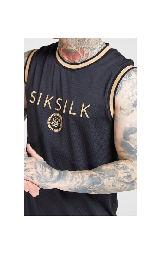 SikSilk Chaleco Basketbol - Negro y Dorado