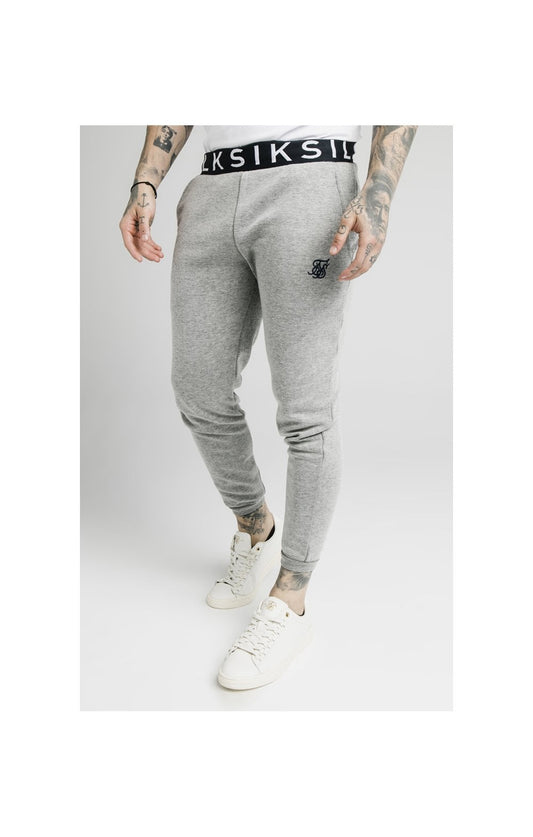 SikSilk Elastic Jacquard Pants - Grey