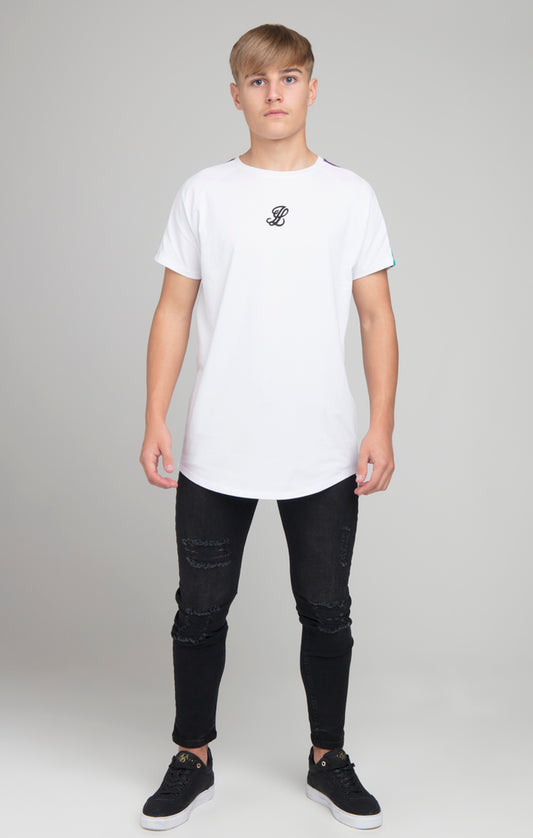 Camiseta Illusive London con cinta bicolor - Blanco