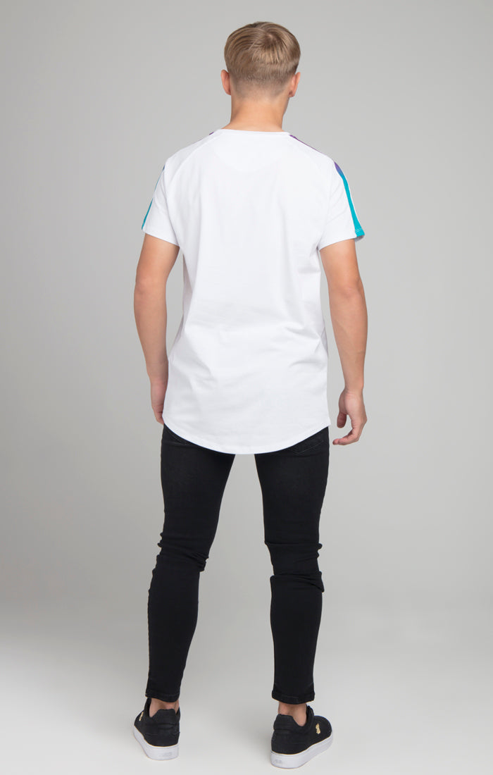 Laad de afbeelding in de Galerij viewer, Camiseta Illusive London con cinta bicolor - Blanco (5)