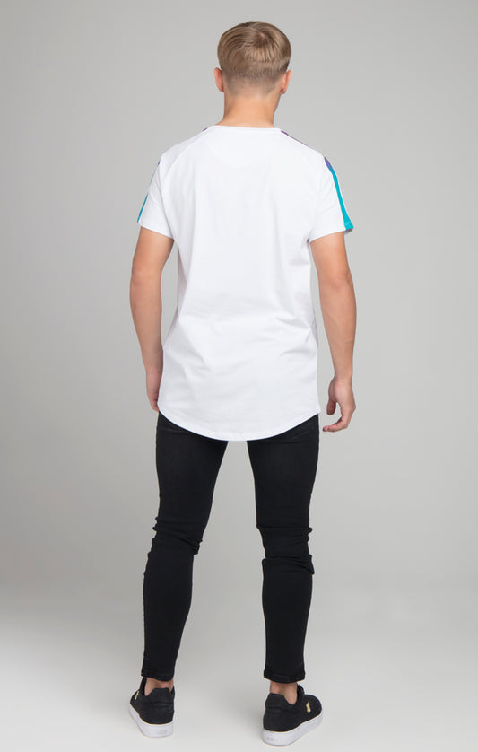 Camiseta Illusive London con cinta bicolor - Blanco