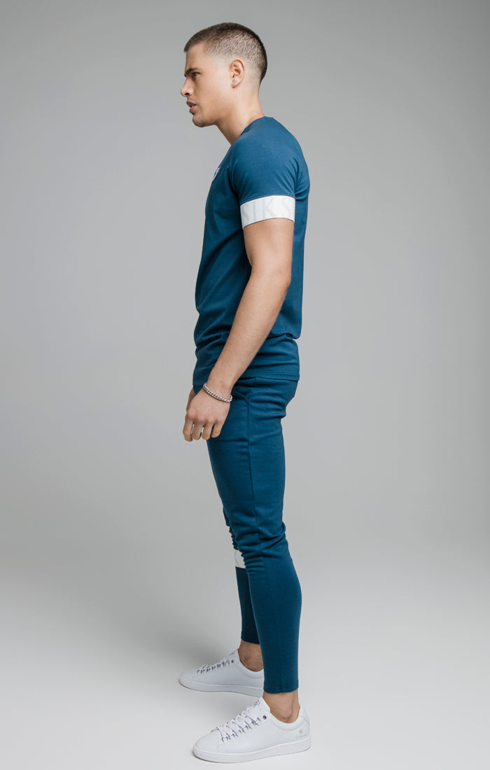 Laad de afbeelding in de Galerij viewer, Navy Dynamic Elastic Cuff T-Shirt (3)