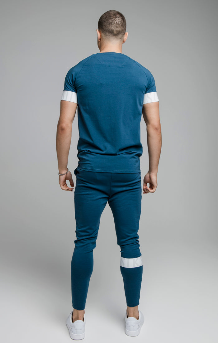 Laad de afbeelding in de Galerij viewer, Navy Dynamic Elastic Cuff T-Shirt (4)