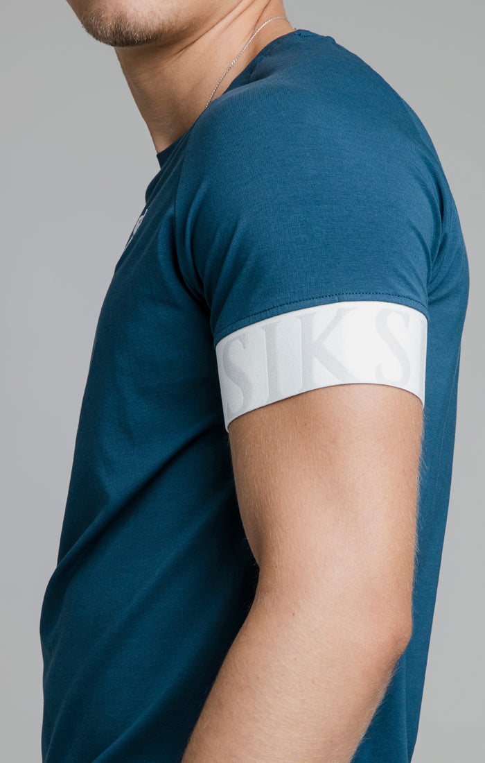 Laad de afbeelding in de Galerij viewer, Navy Dynamic Elastic Cuff T-Shirt (1)