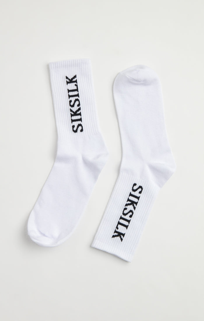 Laad de afbeelding in de Galerij viewer, SikSilk Socks (Pack Of 5) - White