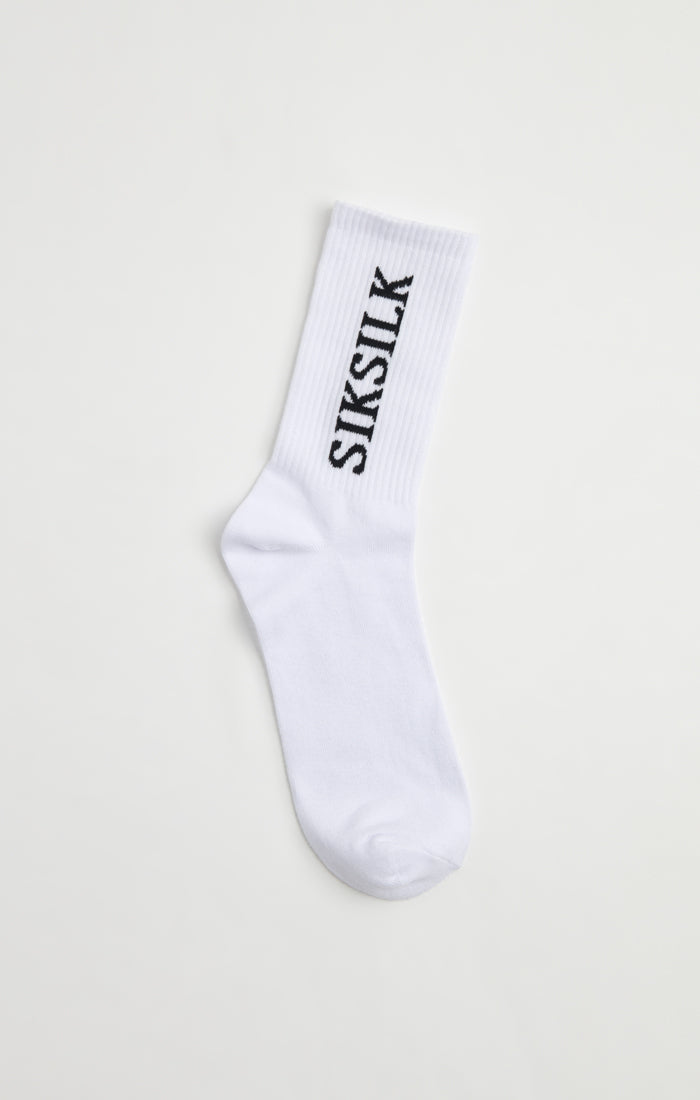 Laad de afbeelding in de Galerij viewer, SikSilk Socks (Pack Of 5) - White (2)