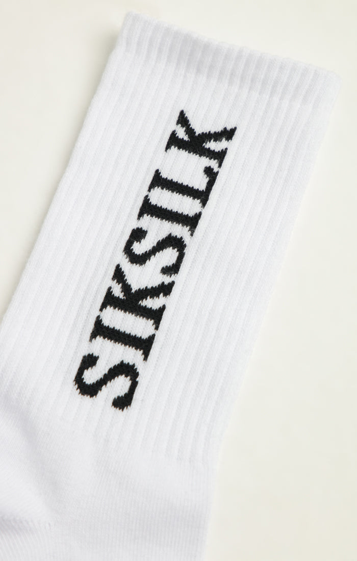 Laad de afbeelding in de Galerij viewer, SikSilk Socks (Pack Of 5) - White (3)