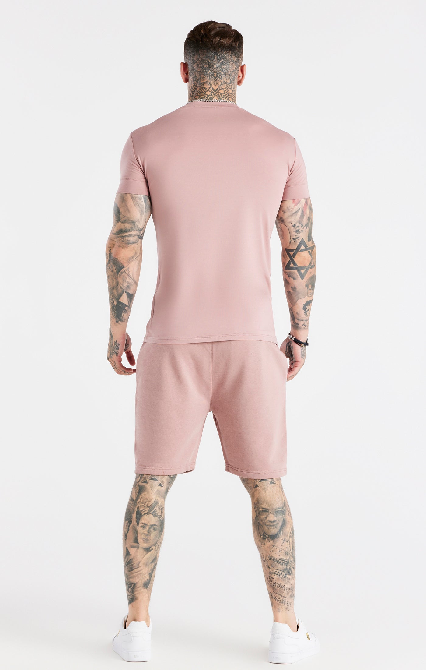Laad de afbeelding in de Galerij viewer, Dusky Pink Smart T-Shirt (4)
