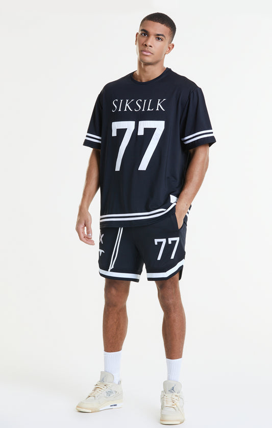 SikSilk X Steve Aoki Mesh Baseball Short - Black & White