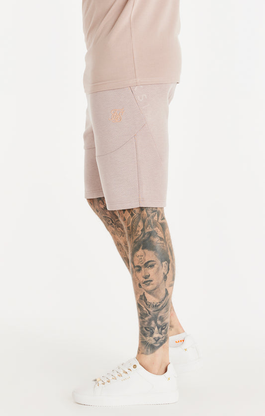 Pantalón Corto Texturizado Lavado Rosa