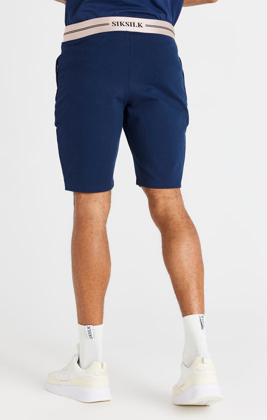 Pantalón corto SikSilk Supremacy - Azul marino y oro rosa