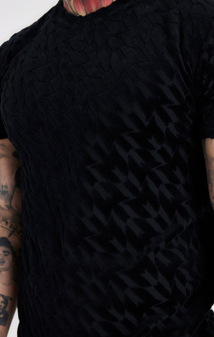 Laad de afbeelding in de Galerij viewer, Camiseta Messi X SikSilk de tela de jacquard - Negro (1)