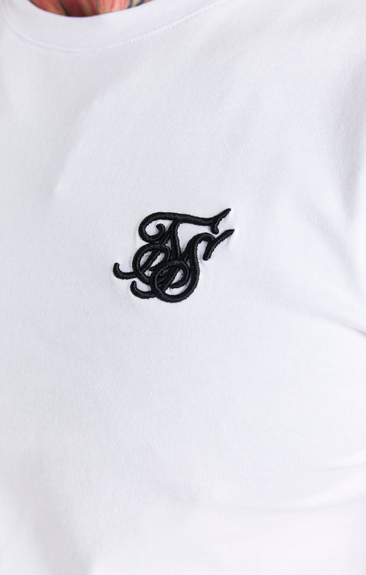 Camiseta técnica SikSilk con dobladillo recto - Blanco