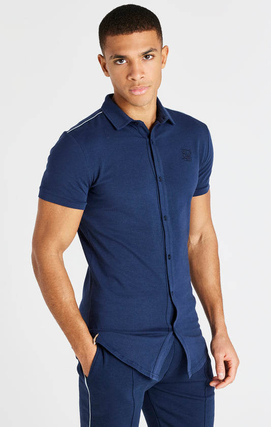 Camisa SikSilk Smart Essential - Azul marino