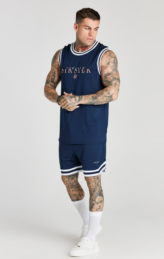 Pantalón de baloncesto SikSilk Division - Azul marino