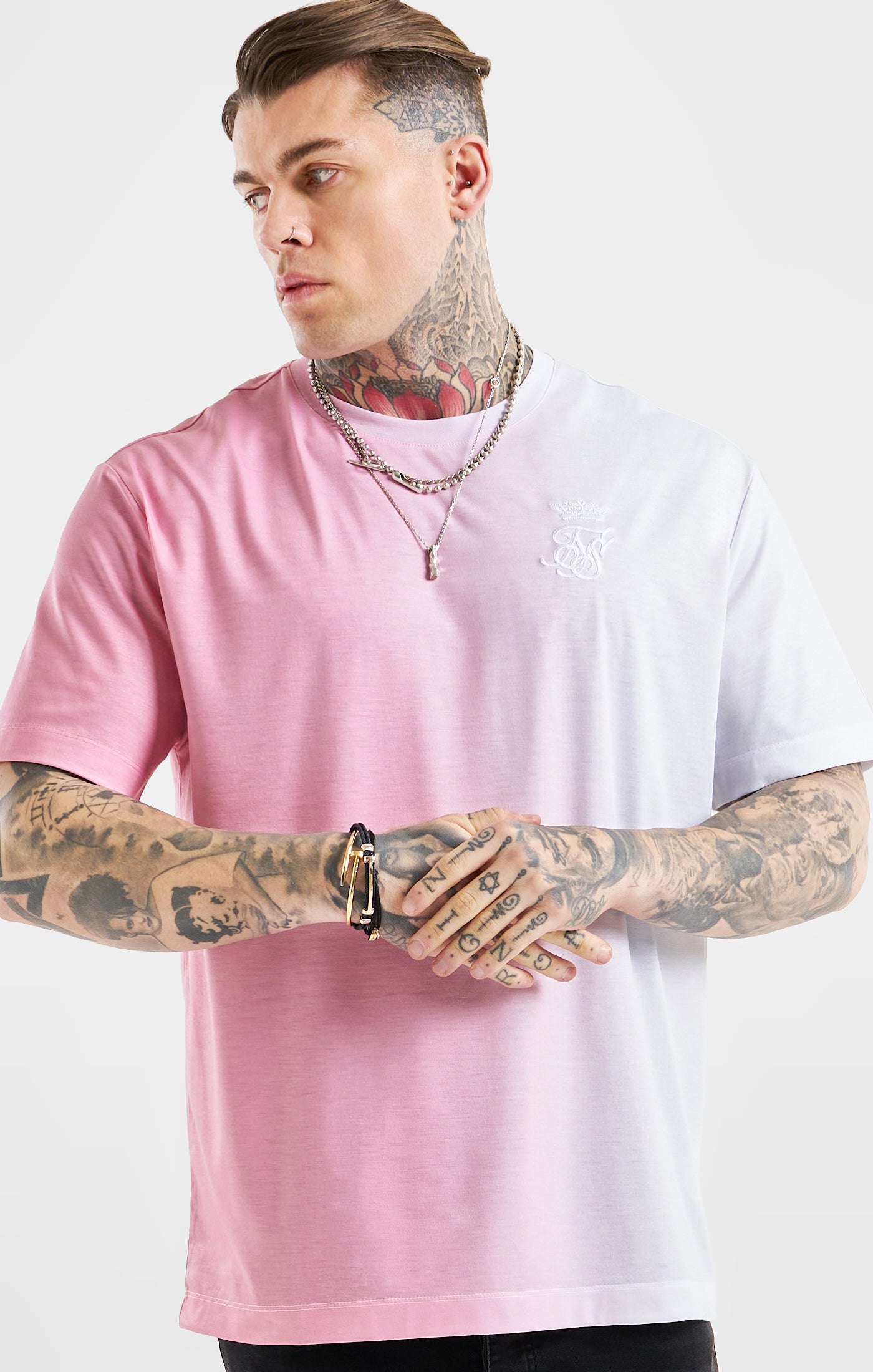 Laad de afbeelding in de Galerij viewer, Messi x SikSilk Pink Oversized Fade T-Shirt