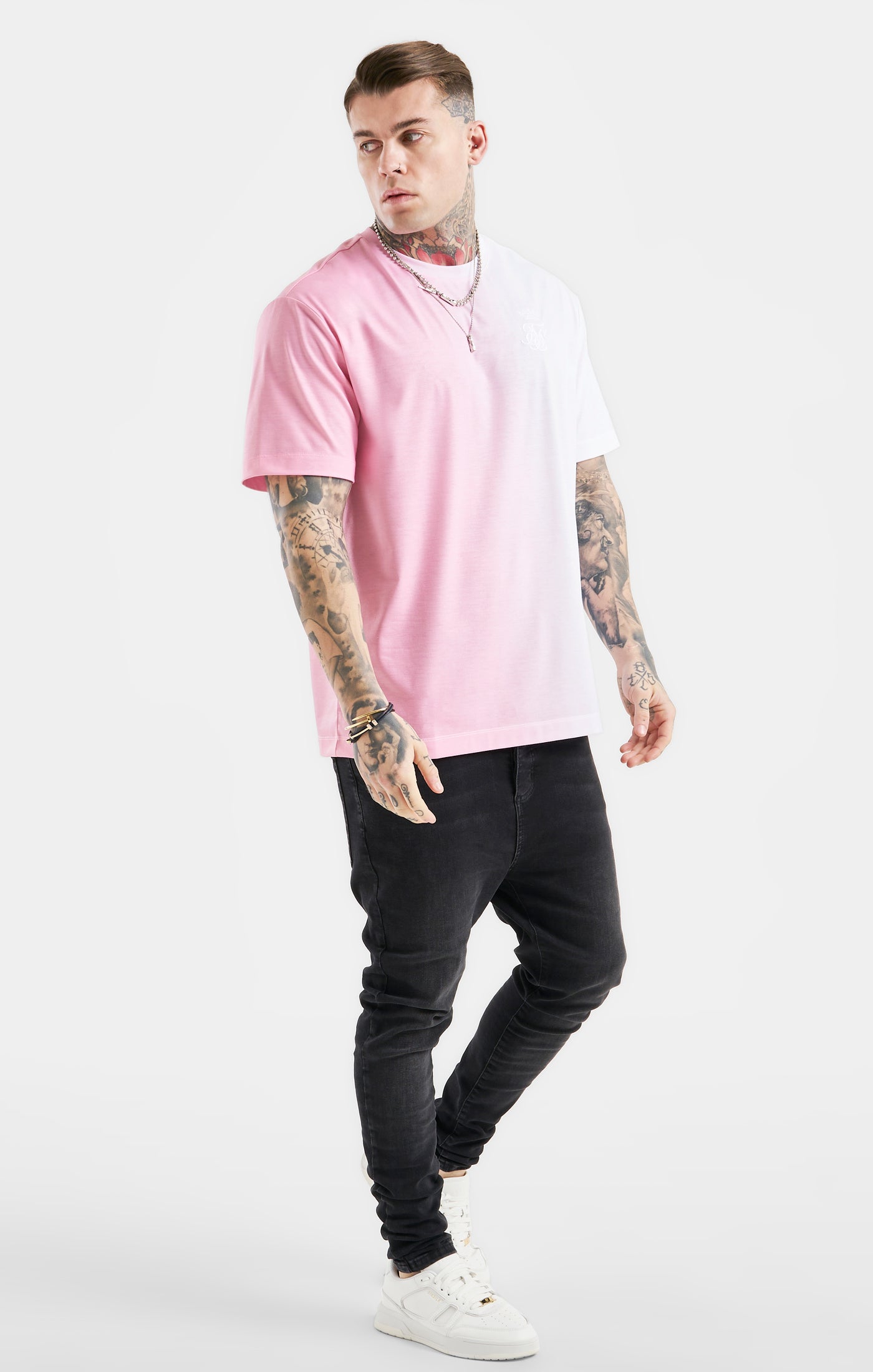 Laad de afbeelding in de Galerij viewer, Messi x SikSilk Pink Oversized Fade T-Shirt (3)