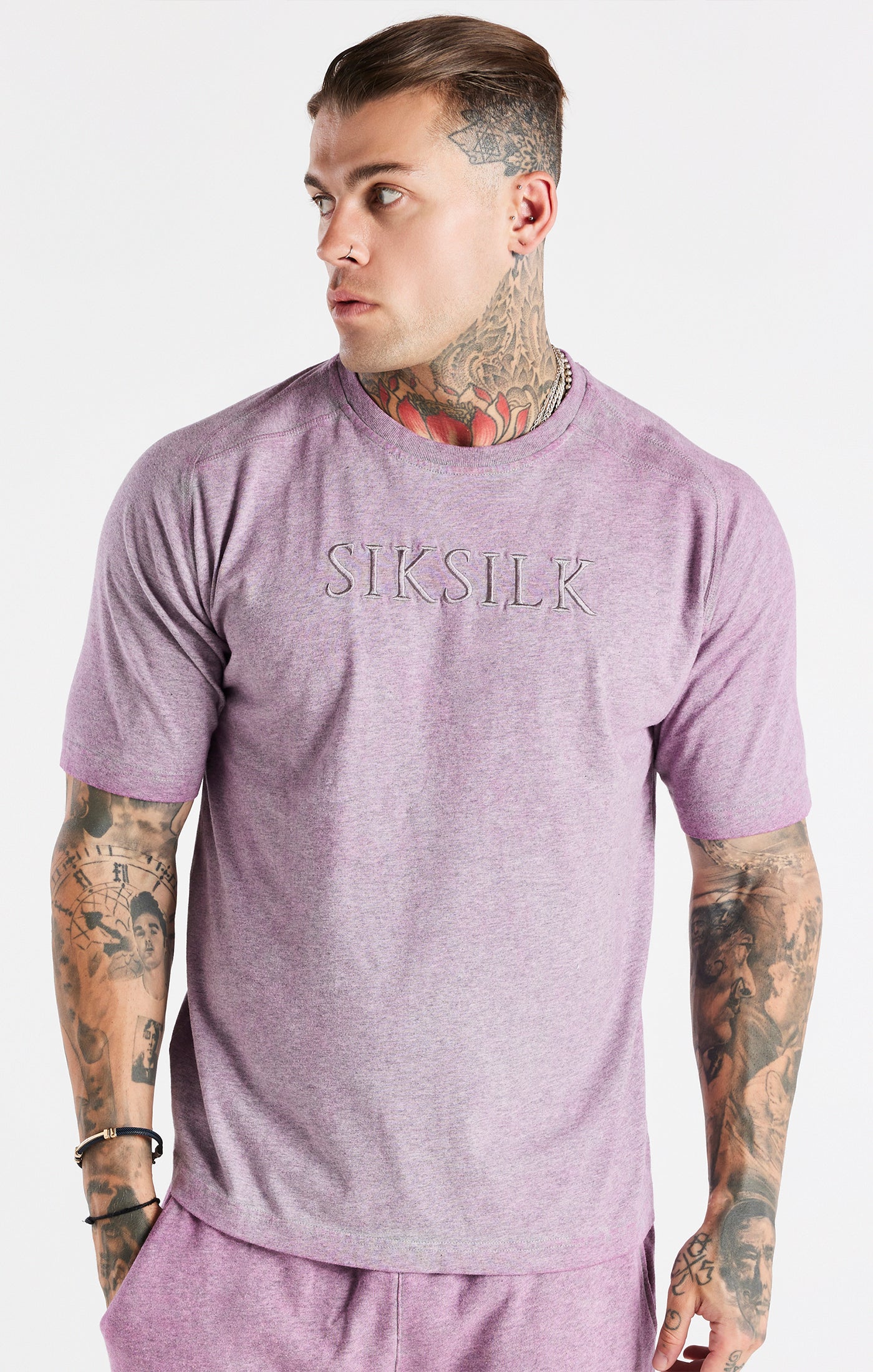 Laad de afbeelding in de Galerij viewer, Camiseta lavada SikSilk con dobladillo recto - Rosa