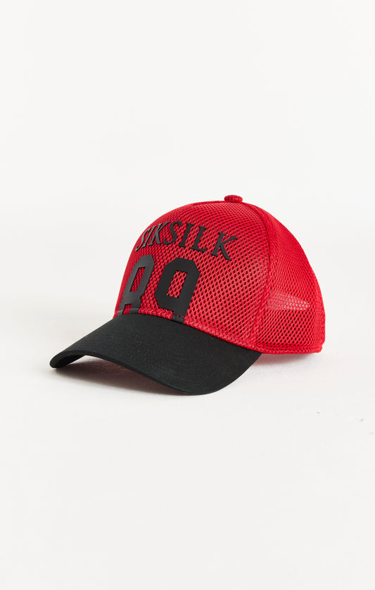 Gorra SikSilk 89 de malla - Rojo y negro