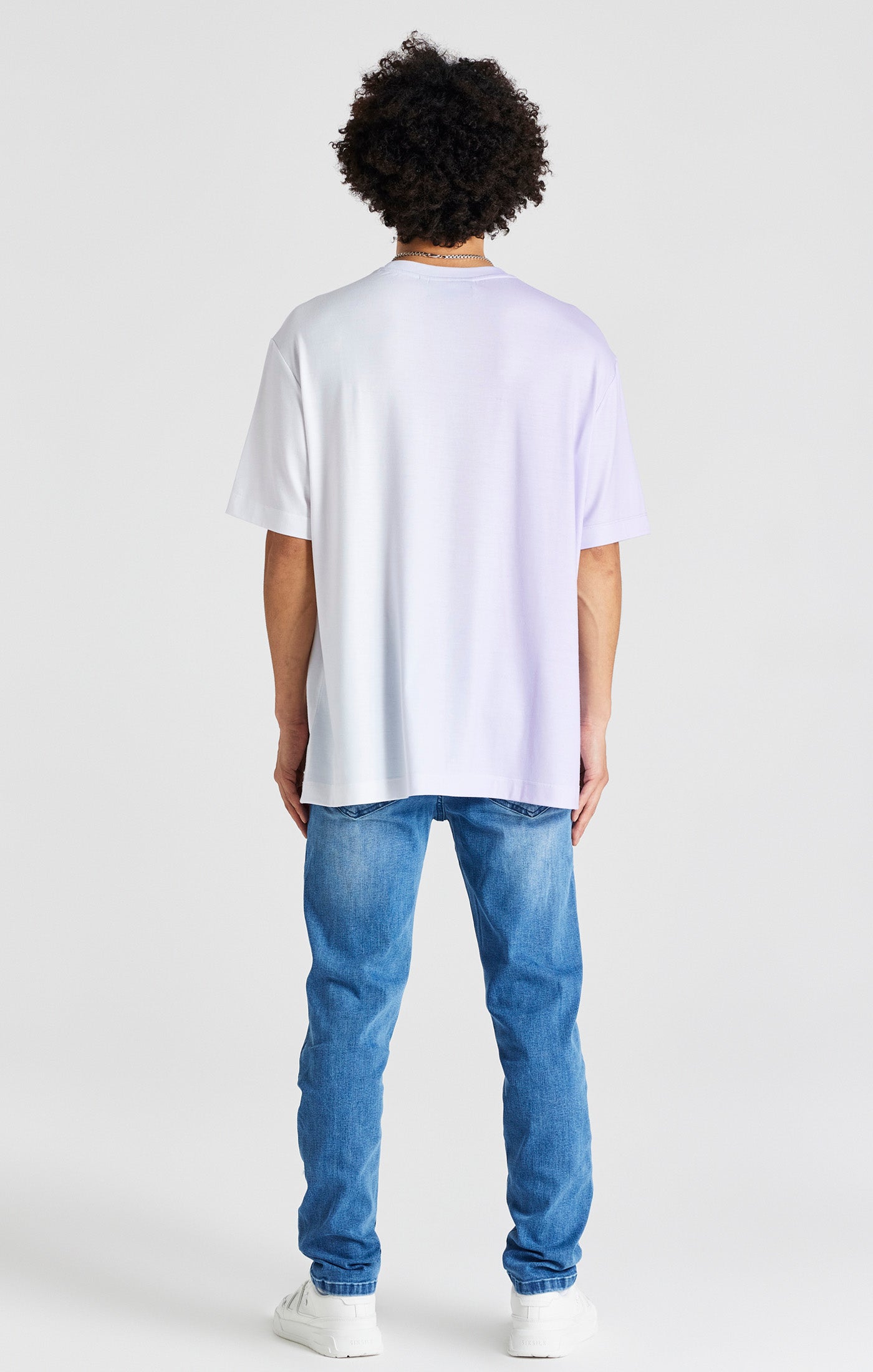 Laad de afbeelding in de Galerij viewer, Purple Print Oversized Short Sleeve T-Shirt (5)