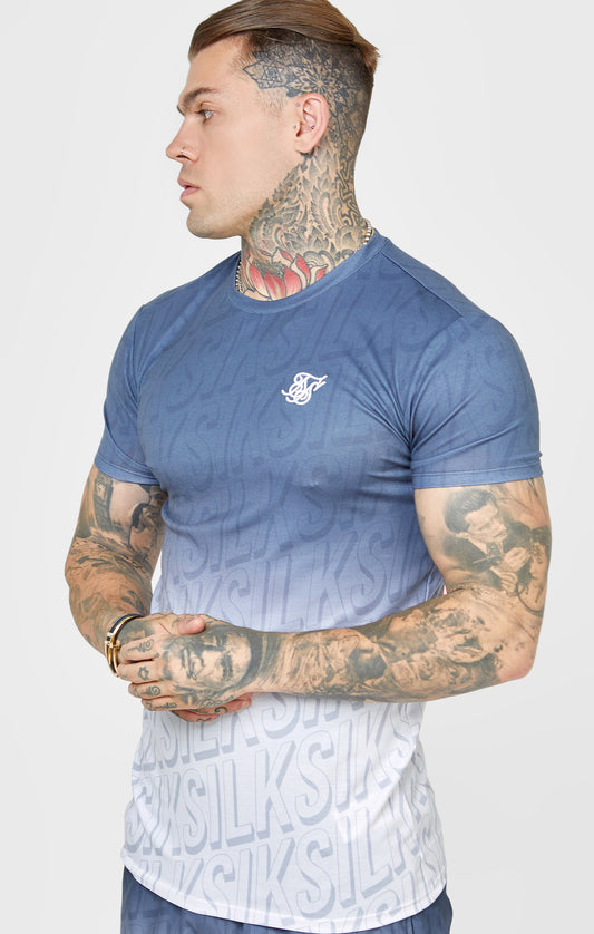 Camiseta Azul Marino Con Diseño Desteñido