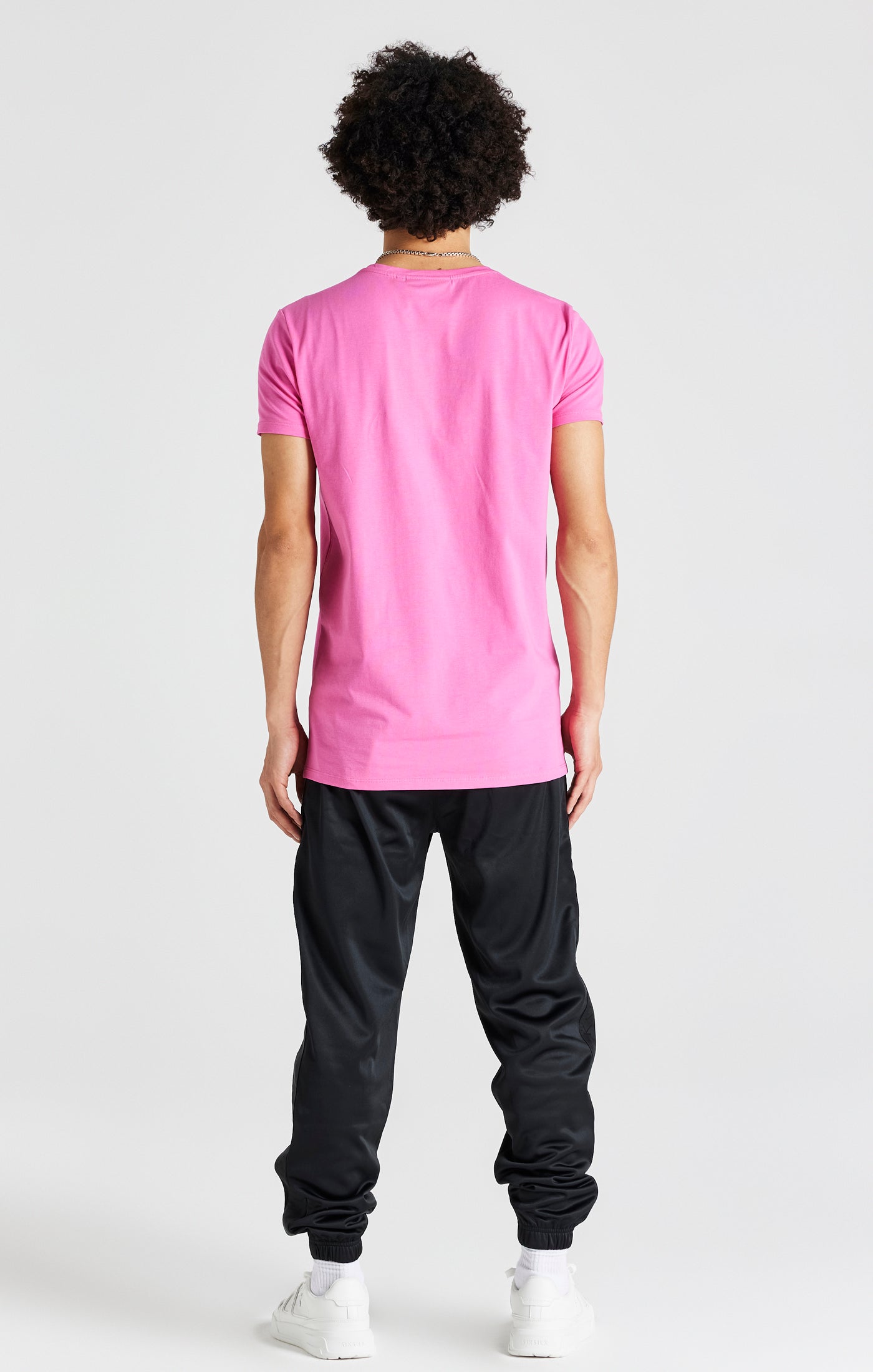 Laad de afbeelding in de Galerij viewer, Camiseta Rosa De Manga Corta Con Corte Musculoso (5)