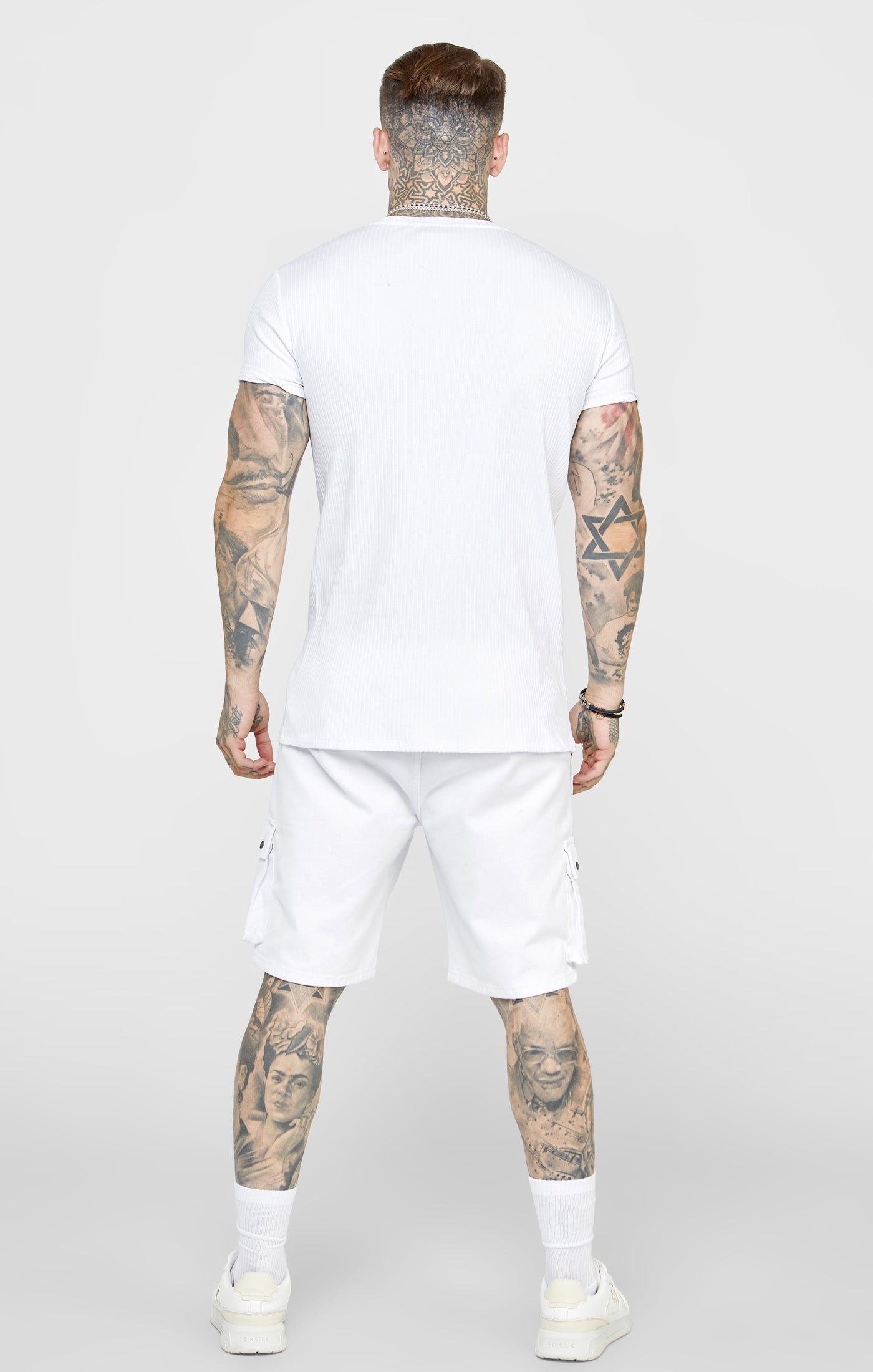 Laad de afbeelding in de Galerij viewer, Camiseta de Punto Acanalado Blanco (4)