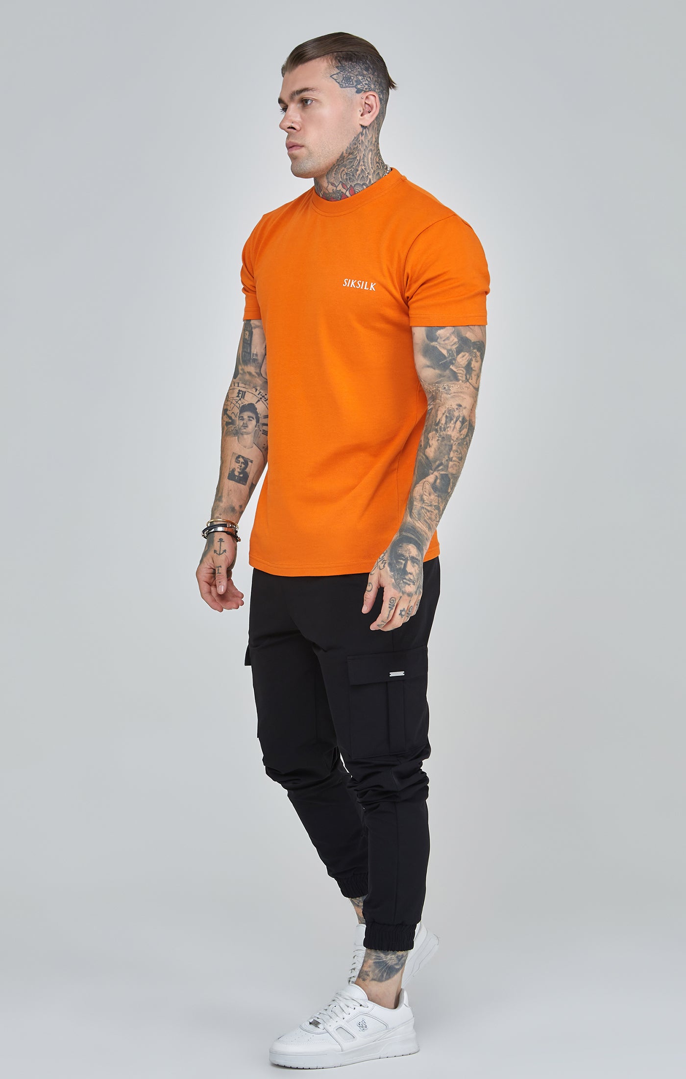 Laad de afbeelding in de Galerij viewer, Camiseta Holgada con Logotipo Estampado Naranja (3)