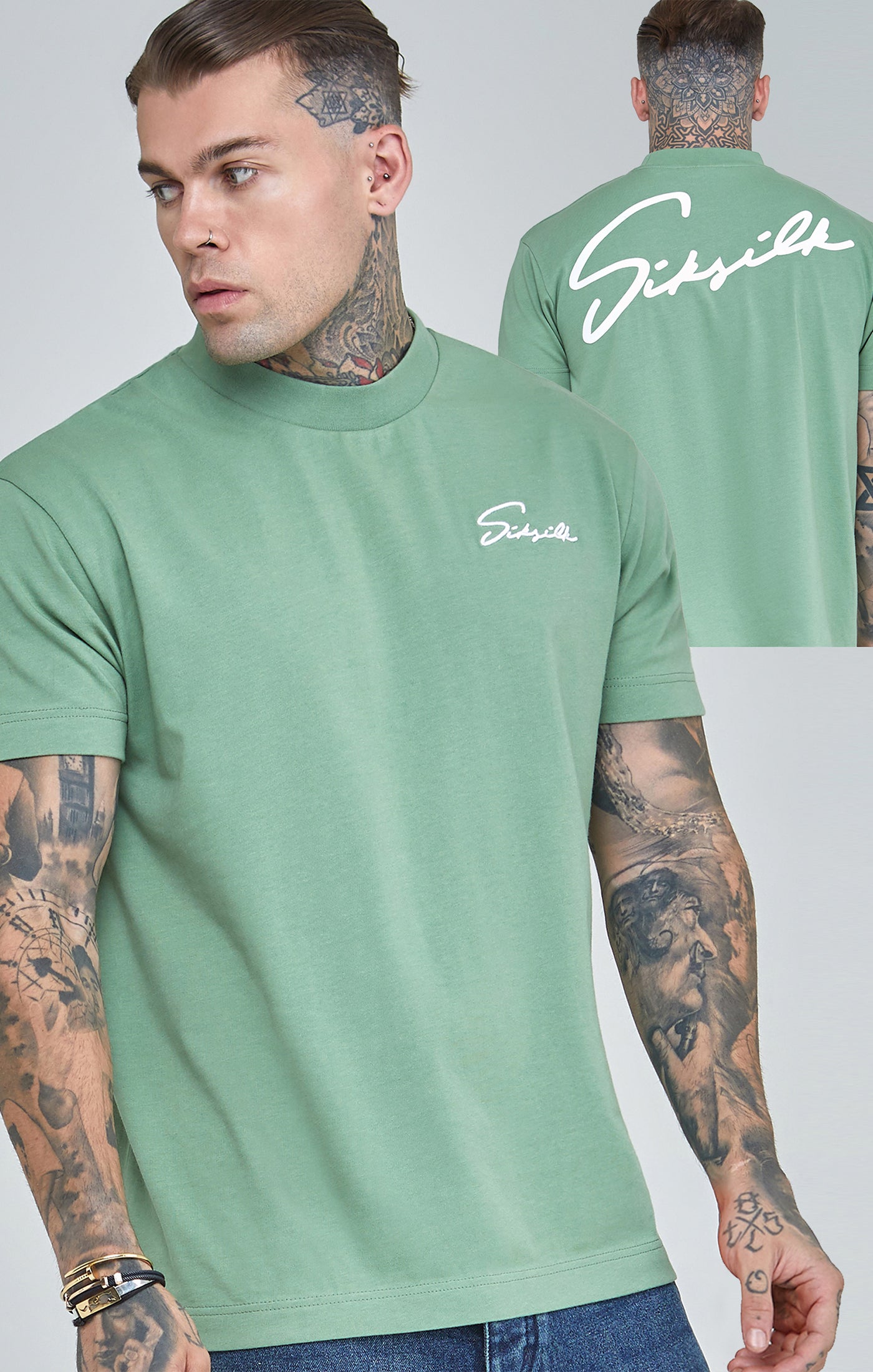 Laad de afbeelding in de Galerij viewer, Camiseta Oversize con Inscripción Estampada Verde