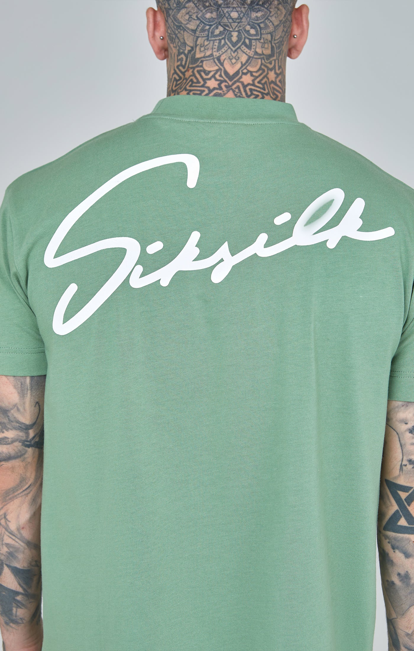 Laad de afbeelding in de Galerij viewer, Camiseta Oversize con Inscripción Estampada Verde (1)