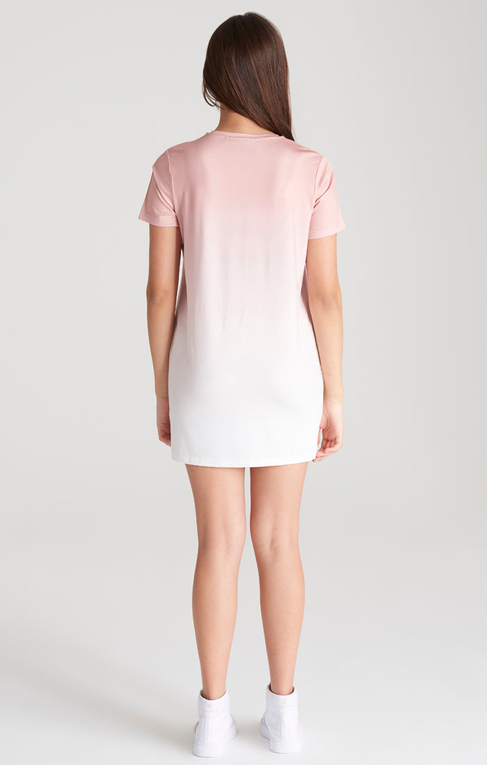 Laad de afbeelding in de Galerij viewer, Vestido Camiseta Degradado Rosa para Niña (4)