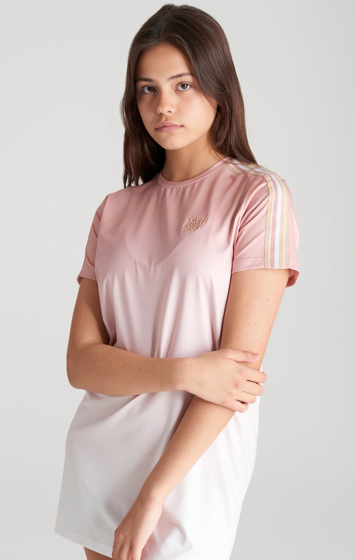 Laad de afbeelding in de Galerij viewer, Vestido Camiseta Degradado Rosa para Niña (1)
