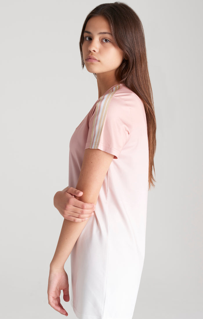 Laad de afbeelding in de Galerij viewer, Vestido Camiseta Degradado Rosa para Niña (2)