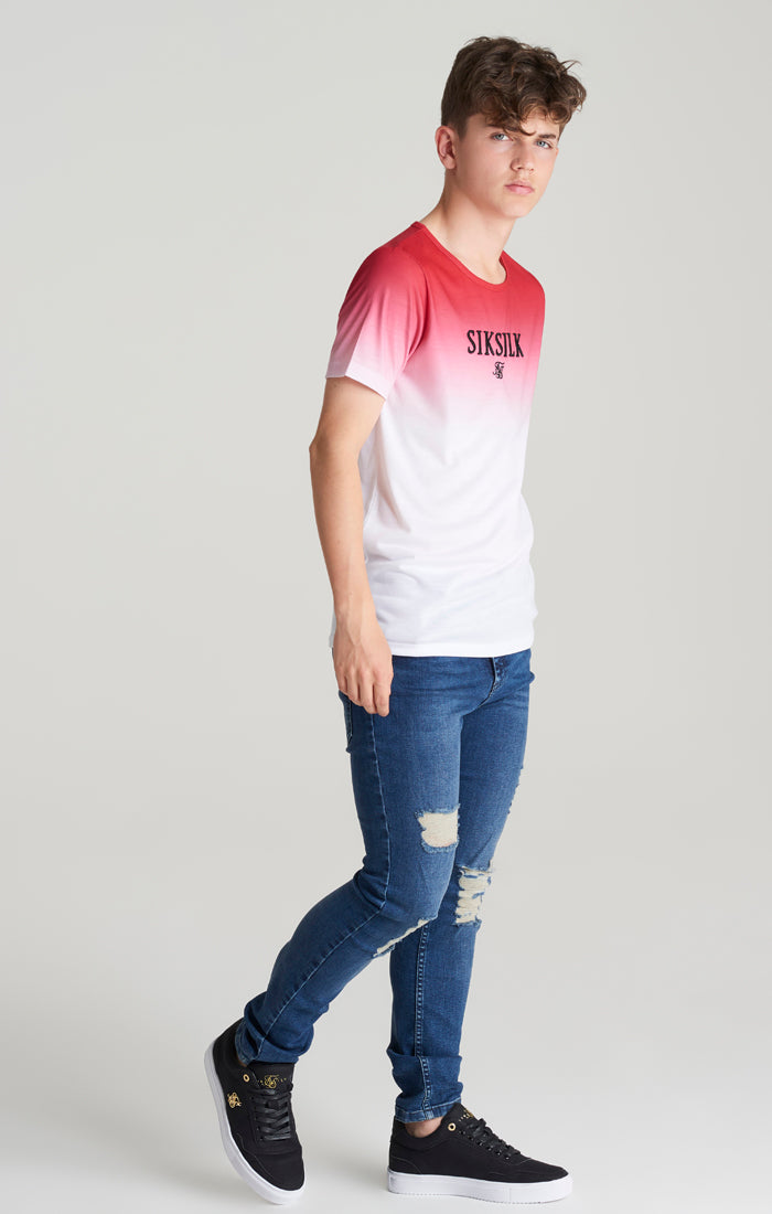 Laad de afbeelding in de Galerij viewer, Boys Pink High Fade T-Shirt (5)