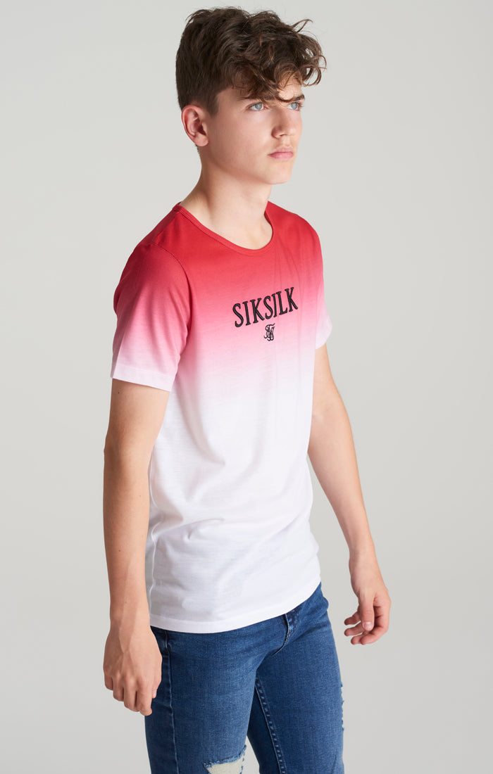 Laad de afbeelding in de Galerij viewer, Boys Pink High Fade T-Shirt (2)