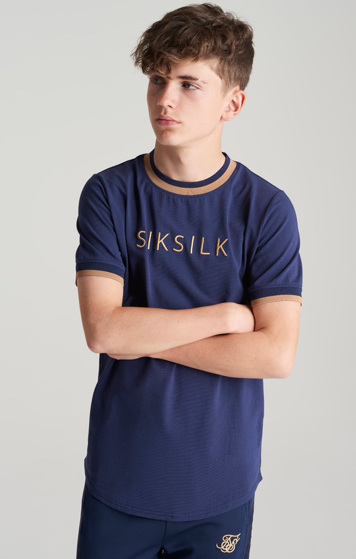 Laad de afbeelding in de Galerij viewer, Camiseta SikSilk Platinum - Azul marino