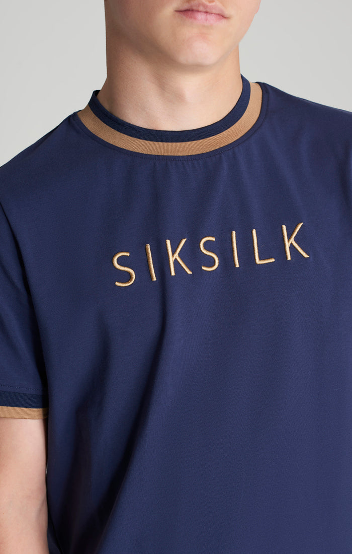 Laad de afbeelding in de Galerij viewer, Camiseta SikSilk Platinum - Azul marino (2)