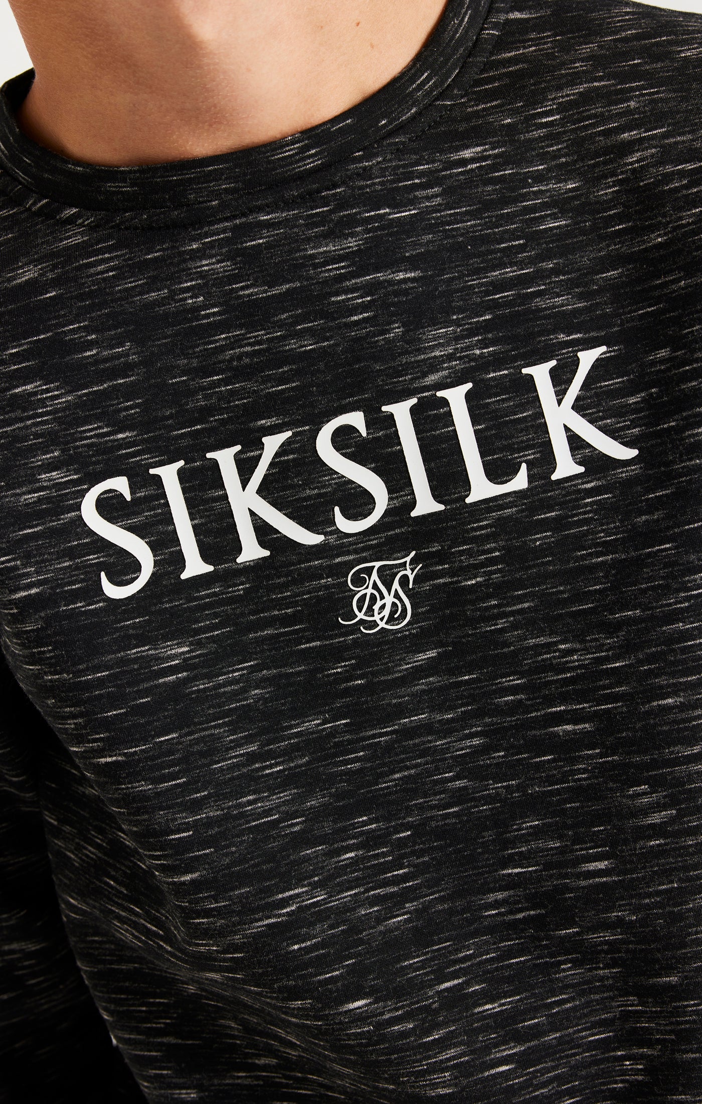 Laad de afbeelding in de Galerij viewer, SikSilk Space Neps Crew Sweater - Black (1)