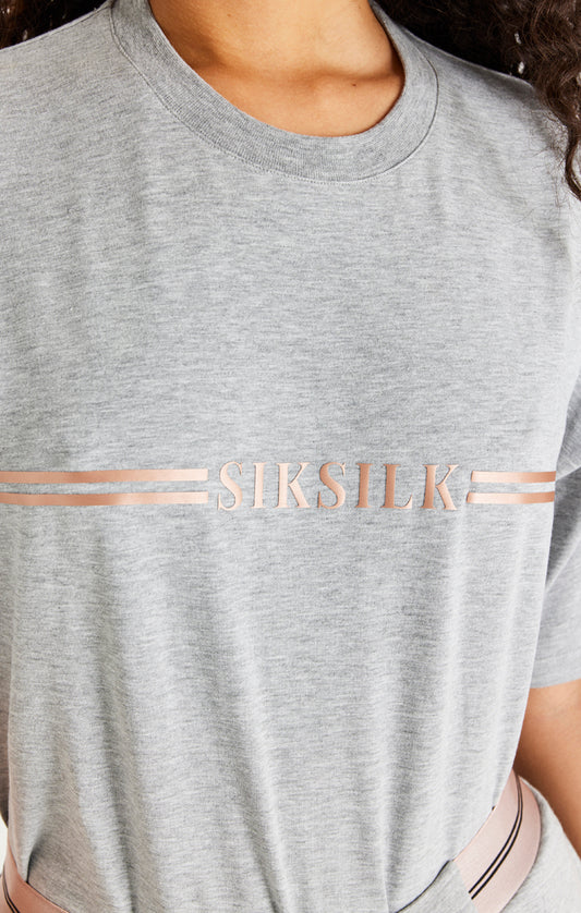 Camiseta cuadrada SikSilk Supremacy - Gris jaspeado