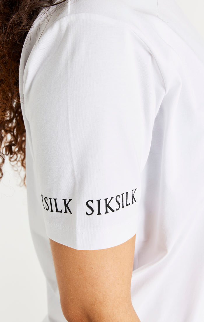 Laad de afbeelding in de Galerij viewer, Camiseta holgada SikSilk Lyra - Blanco (2)
