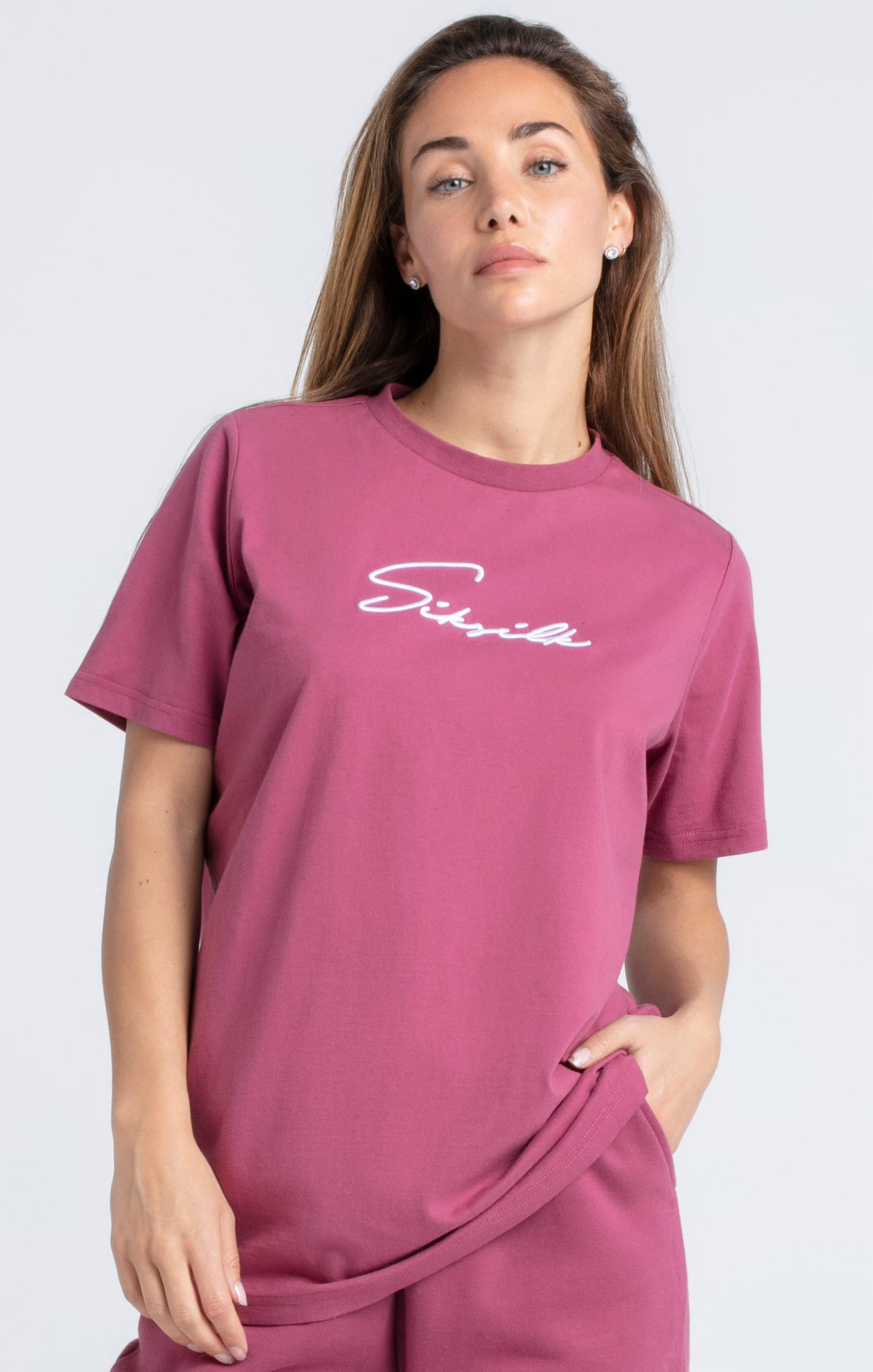 Laad de afbeelding in de Galerij viewer, Camiseta Boyfriend con Logotipo Rosa