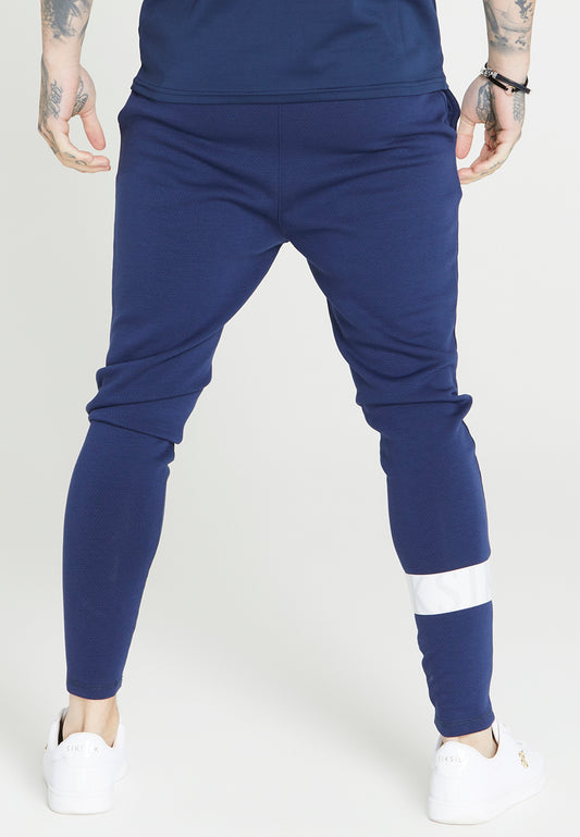 Pantalón de chándal SikSilk Dynamic - Azul marino y blanco